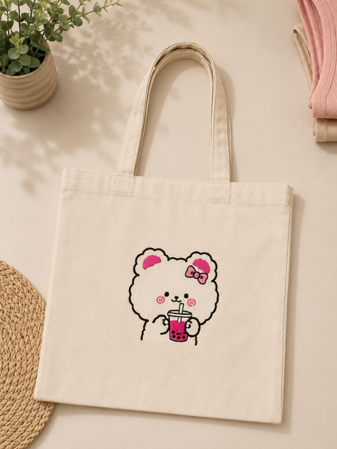 Kawaii Bear Tote Bag 🧸💖