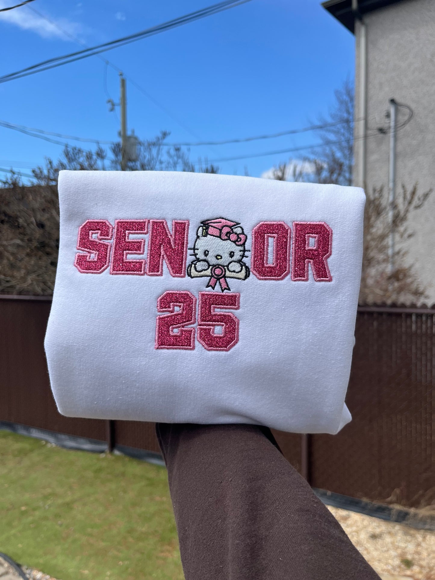 🐱Senior 2025 Glitter crewneck