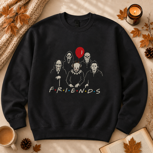 👻 Horror Friends – Crewneck brodé Halloween
